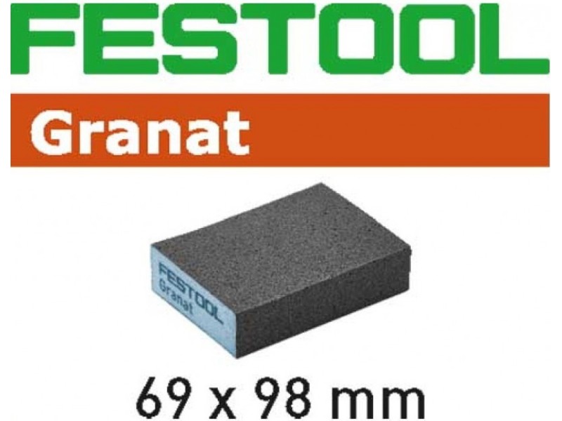 Губка шлифовальная Festool Granat 60. компл. из 6 шт. 69x98x26 60 GR/6
