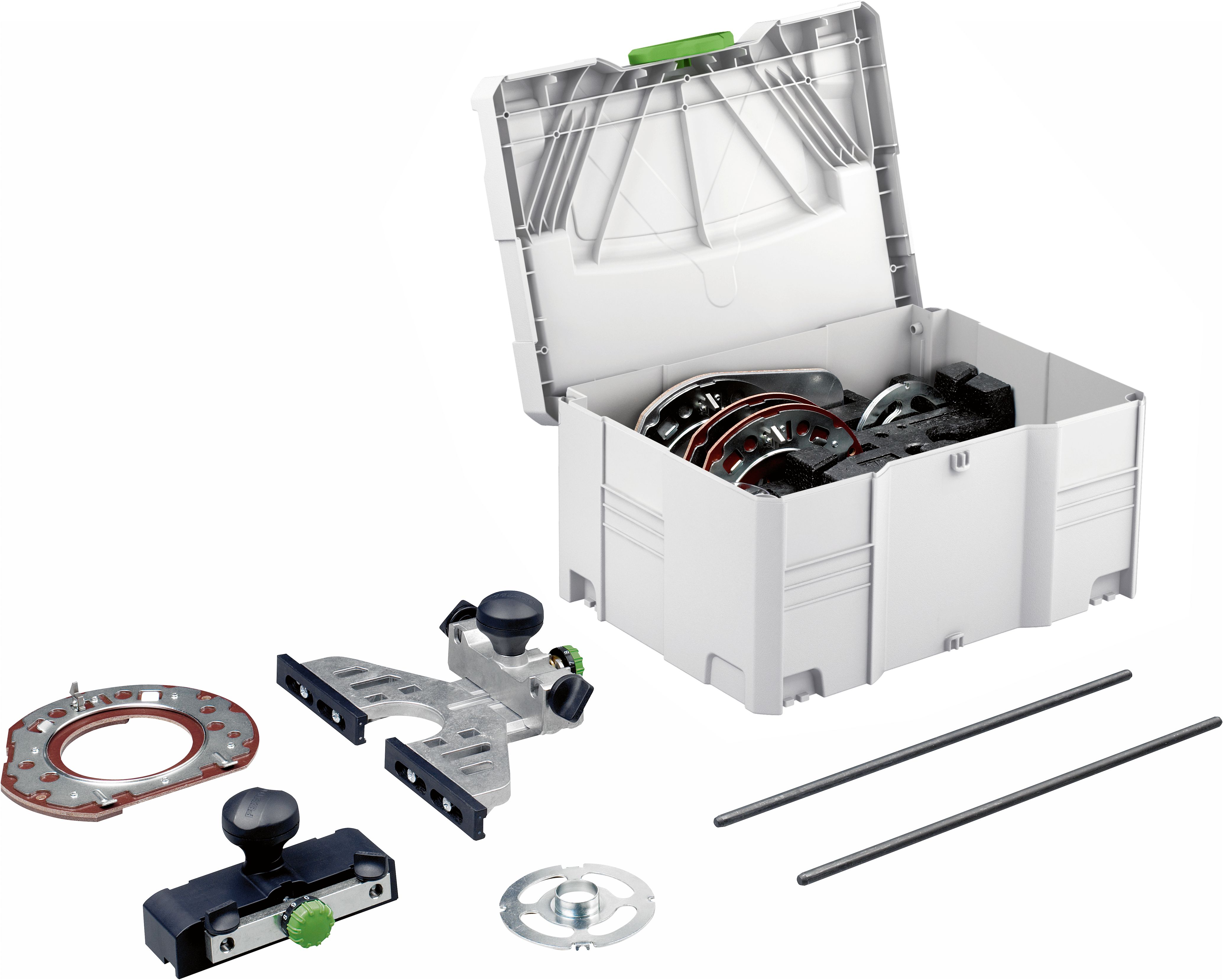 Комплект оснащения. Набор оснастки Festool. Фрезер Festool e 2000. Приспособление для фрезерования Festool of-FH 2200. Кожух вытяжной фрезера Festool